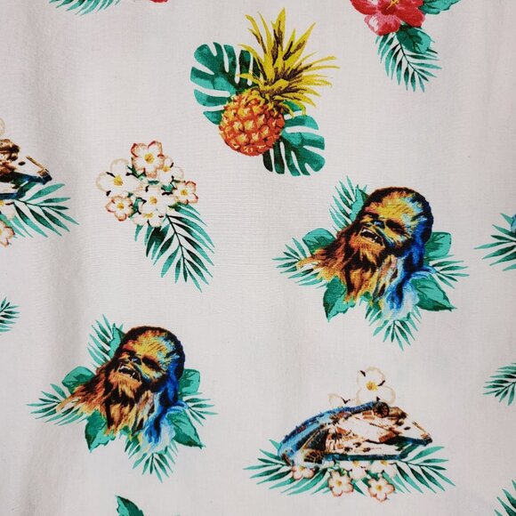 Star Wars Hawaiian Shirt, Chewbacca, Men's Medium Floral All Over Print Casual - Picture 14 of 14